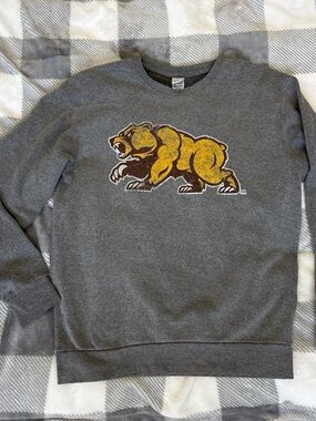 Men's Cal Berkeley Gray Crewneck Sweatshirt with Gold Bear Graphic